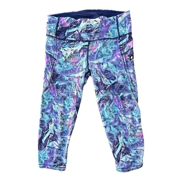 Lululemon Run Inspire Crop II Leggings Full-On Luxtreme Iridescent Multi Size‎ 6 - Picture 1 of 4